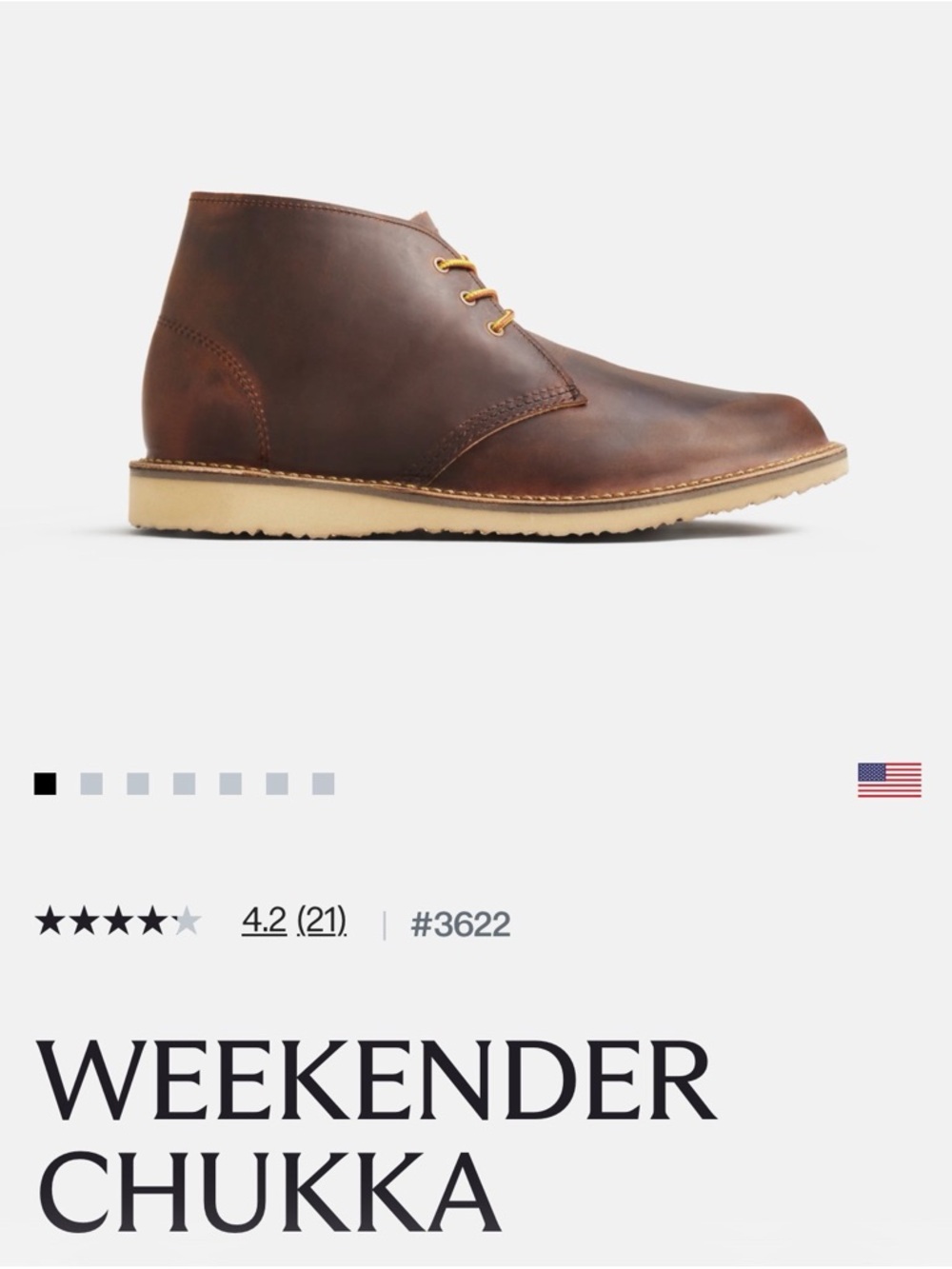 Red Wing Shoes Weekender Chukka Brown Leather Boots